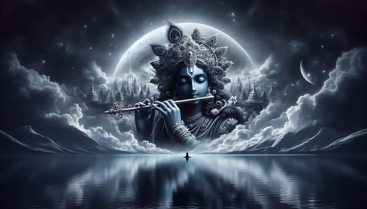 Elegant Radha Krishna Home Decor Wallpaper - Image 1