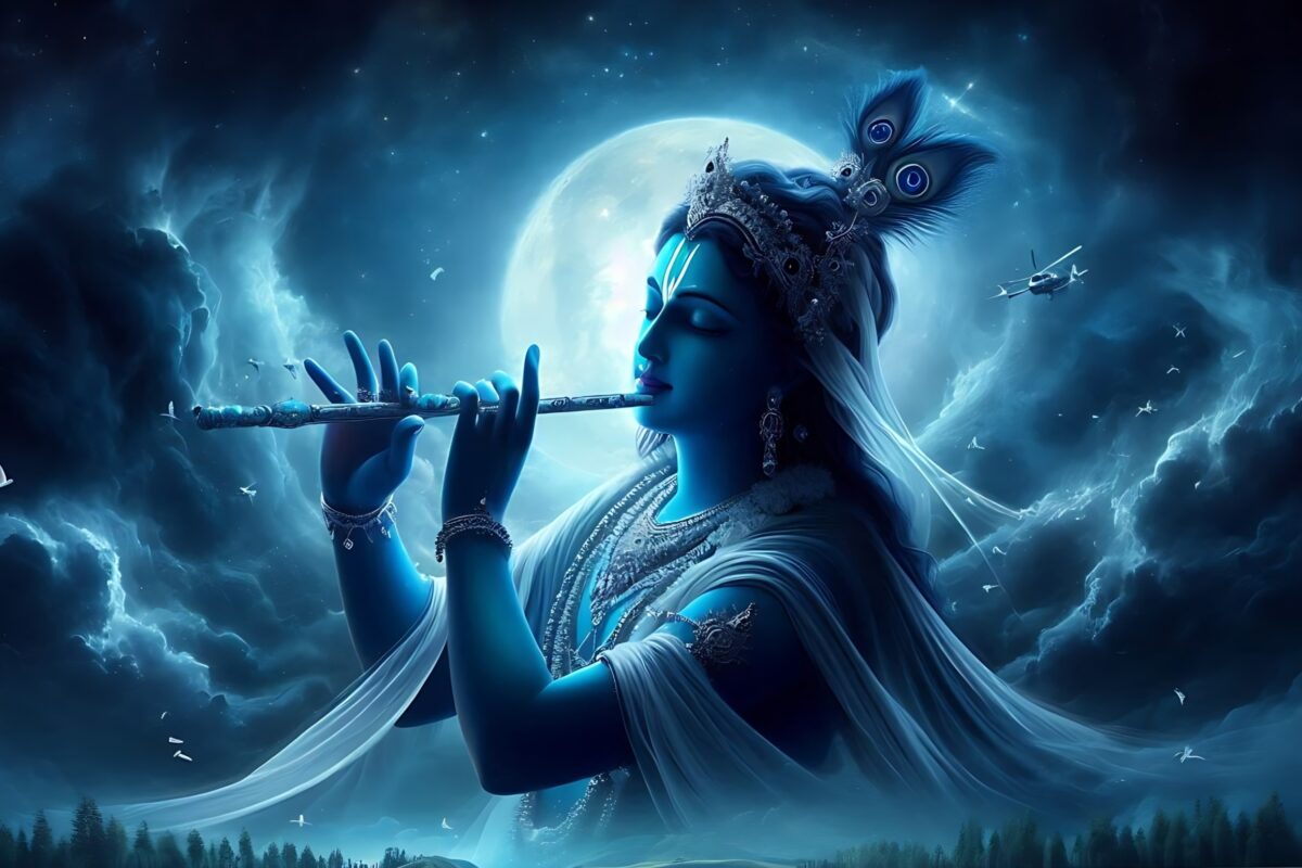 Elegant Radha Krishna Home Decor Wallpaper - Image 2