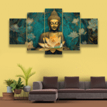 Green Buddha Decorative MDF Portrait - Image 2