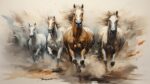 Brown Horse Decorative Wallpaper