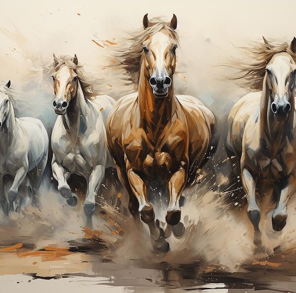 Brown Horse Decorative Wallpaper