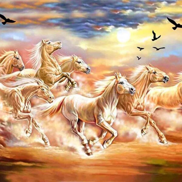 Elegant Horses Decorative Wallpaper