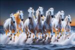 Horses in the Sea Decorative Wallpaper