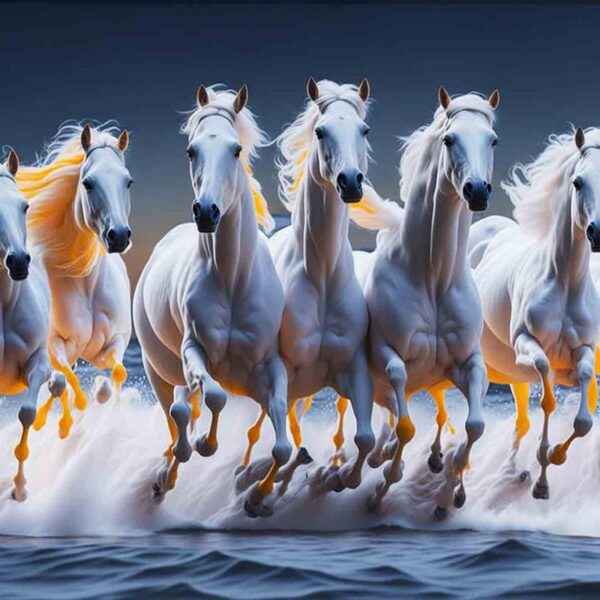Horses in the Sea Decorative Wallpaper