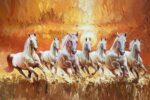 Horses in Sunrise Decorative Wallpaper