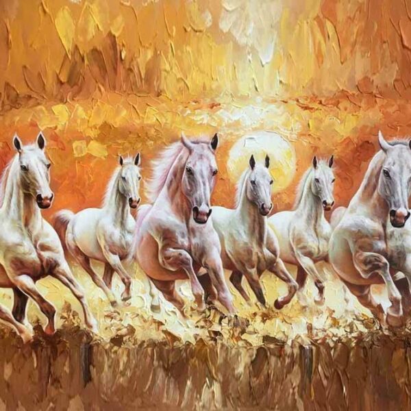 Horses in Sunrise Decorative Wallpaper
