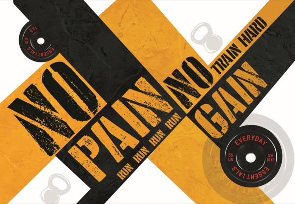 No Pain Motivational Gym Wall Wallpaper