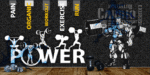 Black Motivational Gym Wall Wallpaper