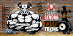 Bull Motivational Gym Wall Wallpaper