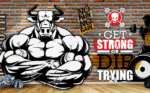 Bull Motivational Gym Wall Wallpaper - Image 2