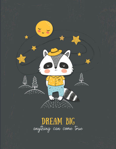 Dream Big Kids Room Wallpaper