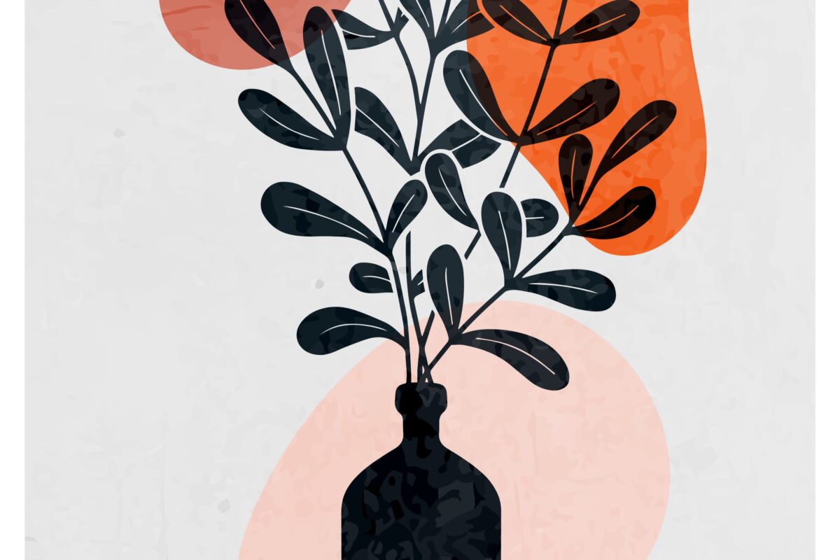 Flower Vase Decorative Wallpaper - Image 2