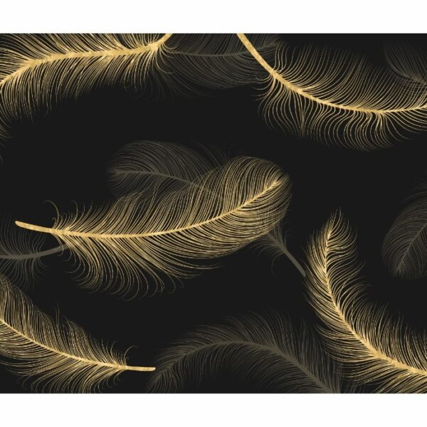 Golden Feather Decorative Wallpaper