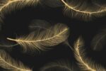 Golden Feather Decorative Wallpaper - Image 2