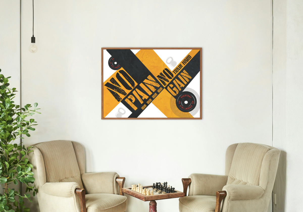 No Pain Motivational Gym Wall Wallpaper - Image 3