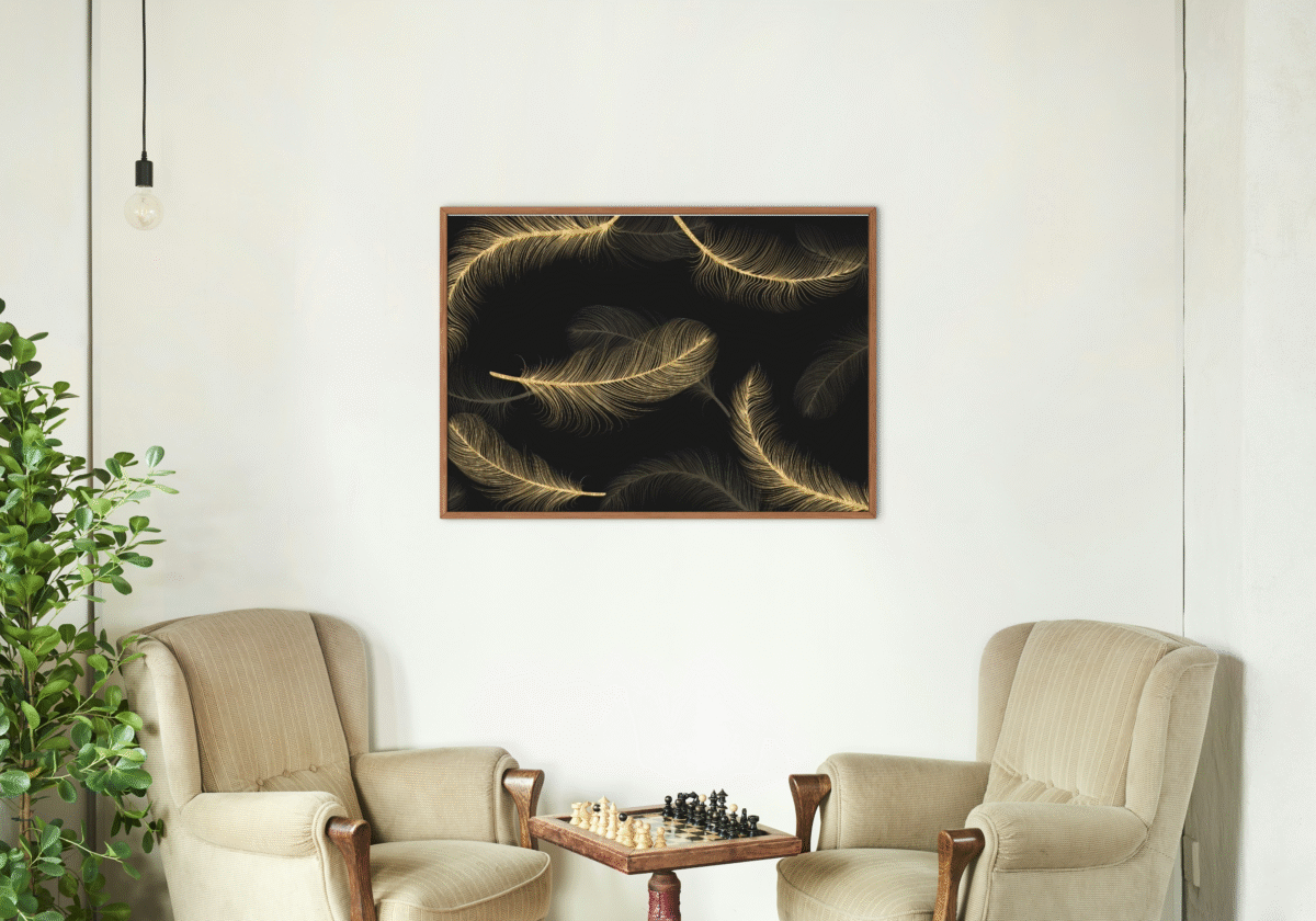 Golden Feather Decorative Wallpaper - Image 3